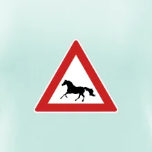 Dopravní značka - Pozor kůň běžící
