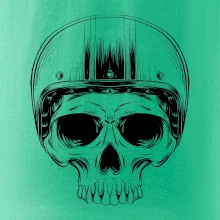 Motorkář lebka s kulatou hlavou