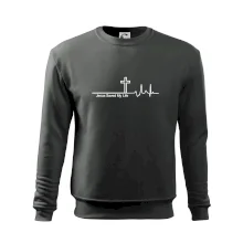 Jesus Saved My Life kříž ekg Jesus Saved My Life kříž ekg