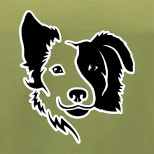 Border kólie obrys hlavy