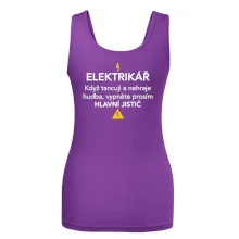 Elektrikář - hlavní jistič - Nápis na zádech