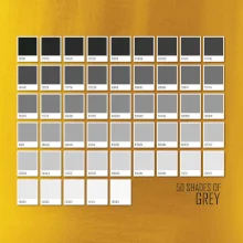 50 barevných odstínů šedi