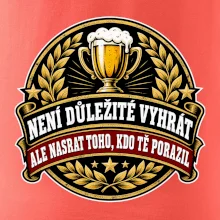 Není důležité vyhrát - pivní pohár a zlatý vavřín