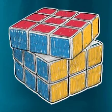 Rubikova kostka kreslená