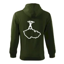 Mapa ČR - cyklista na prsou