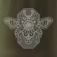 Steampunk včela černobílá