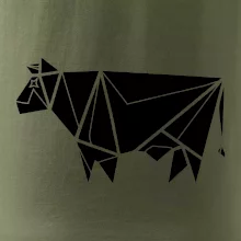 Origami kráva z boku