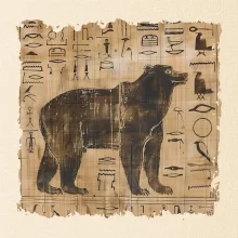 Egyptské hieroglyfy medvěd