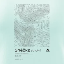 Sněžka - vrstevnice v obdélníku