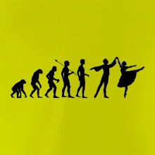 Evoluce tanec - muž a žena se sukní