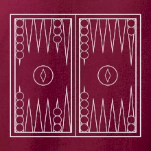 Backgammon černobílý