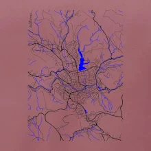 Jablonec nad Nisou - Mapa s vodními toky