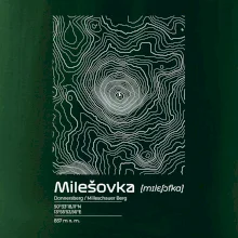 Milešovka - vrstevnice v obdélníku