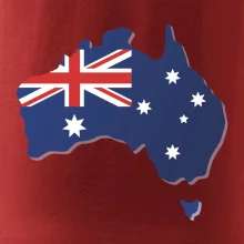 Austrálie - vlajka mapa