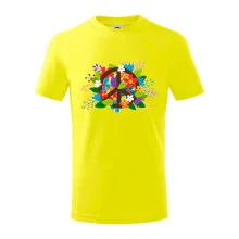 Peace symbol prorostlý květinami