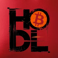 Hodl velký nápis a logo BTC Hodl velký nápis a logo BTC