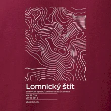 Lomnický štít - vrstevnice v obdélníku