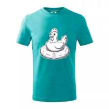 Kuře sedící na bitcoinovém hnízdě