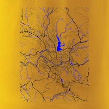Jablonec nad Nisou - Mapa s vodními toky