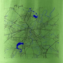 Plzeň mapa s vodními toky