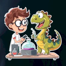 Chemik a dinosaurus - kluk