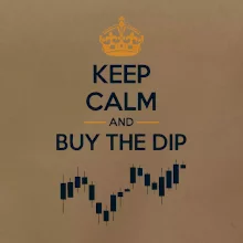 Keep Calm and Buy the Dip - koruna  a graf