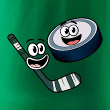 Parové triko - Puk a hokejka