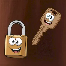 Parové triko - Zámek a klíč