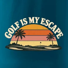 Golf is my escape retro západ slunce