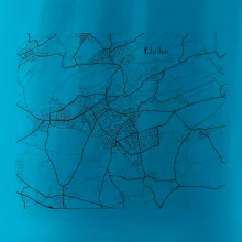 Černobílá mapa Kladno