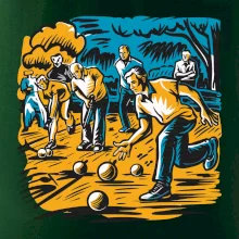 Petanque hra - modro oranžová