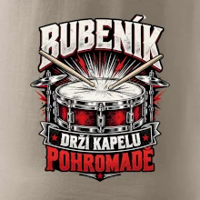 Bubeník drží kapelu pohromadě - červený rockový buben