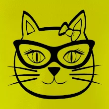 Kočičí holka s brýlemi