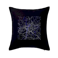 Praha - Mapa s vodními toky