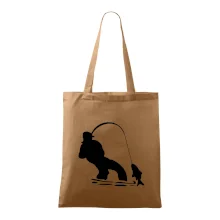 Rybář tahající rybu