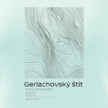 Gerlachovský štít - vrstevnice v obdélníku