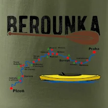Mapa řeky Berounky