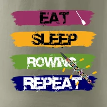 Eat sleep rowing repeat barevné