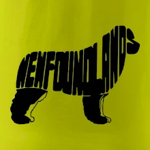 Novofundlandský pes - nápis v tělě