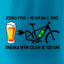 Jedno pivo = 10 km na E-bike. Dneska mým cílem je 100 km!