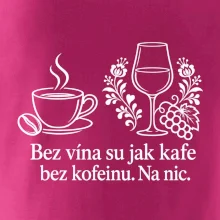 Bez vína su jak kafe bez kofeinu. Na nic
