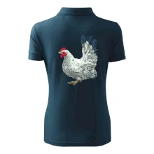 Slepice kreslená bílá