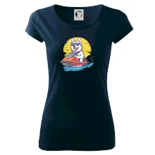 Husky na vodním skútru