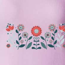 Folklor - květiny v řadě