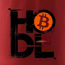 Hodl velký nápis a logo BTC