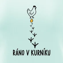 Ráno v kurníku slepice a vejce