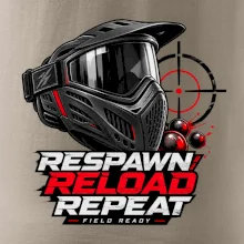 Paintballová maska respawn reload repeat
