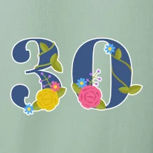 Květinové číslo kreslené - 30