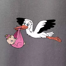 Čáp a miminko - holka (Hana-creative)