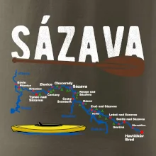 Mapa řeky Sázavy